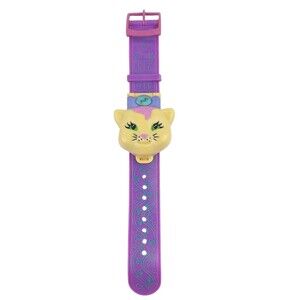 Bluebird Polly Pocket 1995 Polly Loves Kitty Watch Bracelet Vtg with Figure